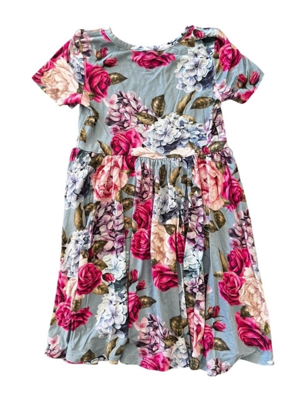 Posh Peanut size 3T/4T Lacey twirl dress floral soft stretchy knee length - Picture 3 of 6